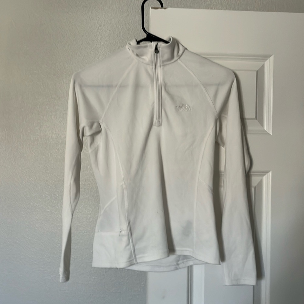 The North Face white track jacket